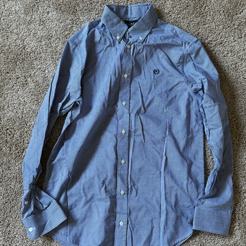 Ralph Lauren Blue Checkered Button Down Shirt